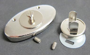Taschen-Magnet oval 42x24mm vernickelt